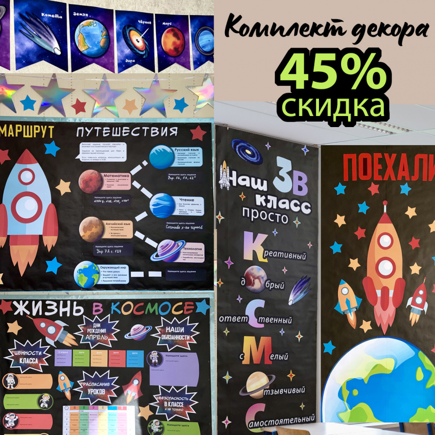 Комплект космического декора фото 1