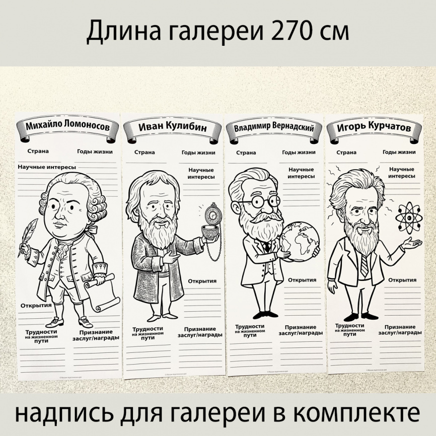 Постеры для коллективной работы "В полный рост. Светила российской науки" фото 5