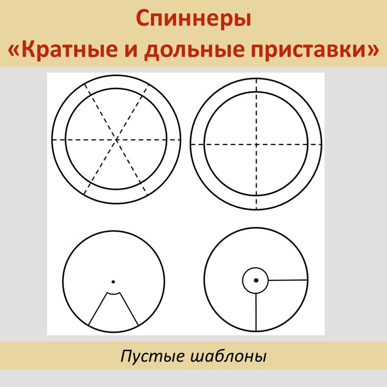 Спиннеры «Кратные и дольные приставки» фото 3