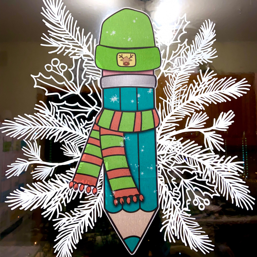 Декор для окна "Новогодние карандаши". Часть 2 фото 19